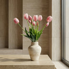 Kunstige tulipaner i vase – Lyserøde tulipaner