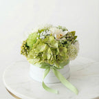 Verde – Evighedsbuket med Dahlia & Hortensia