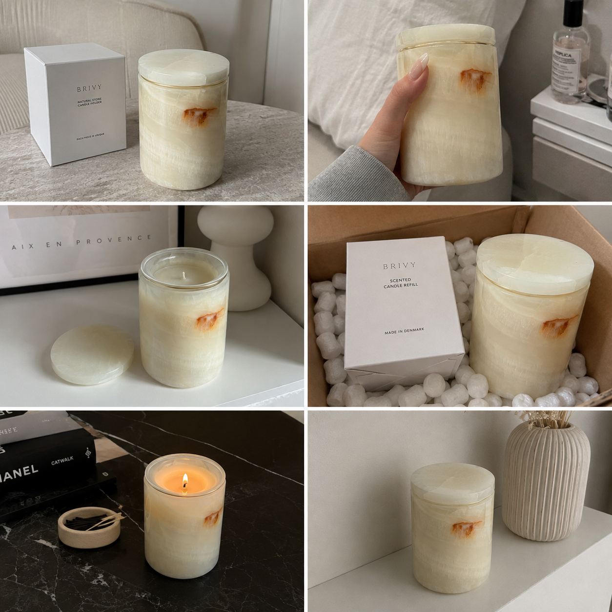 Bianco Onyx – Genopfyldeligt Duftlys